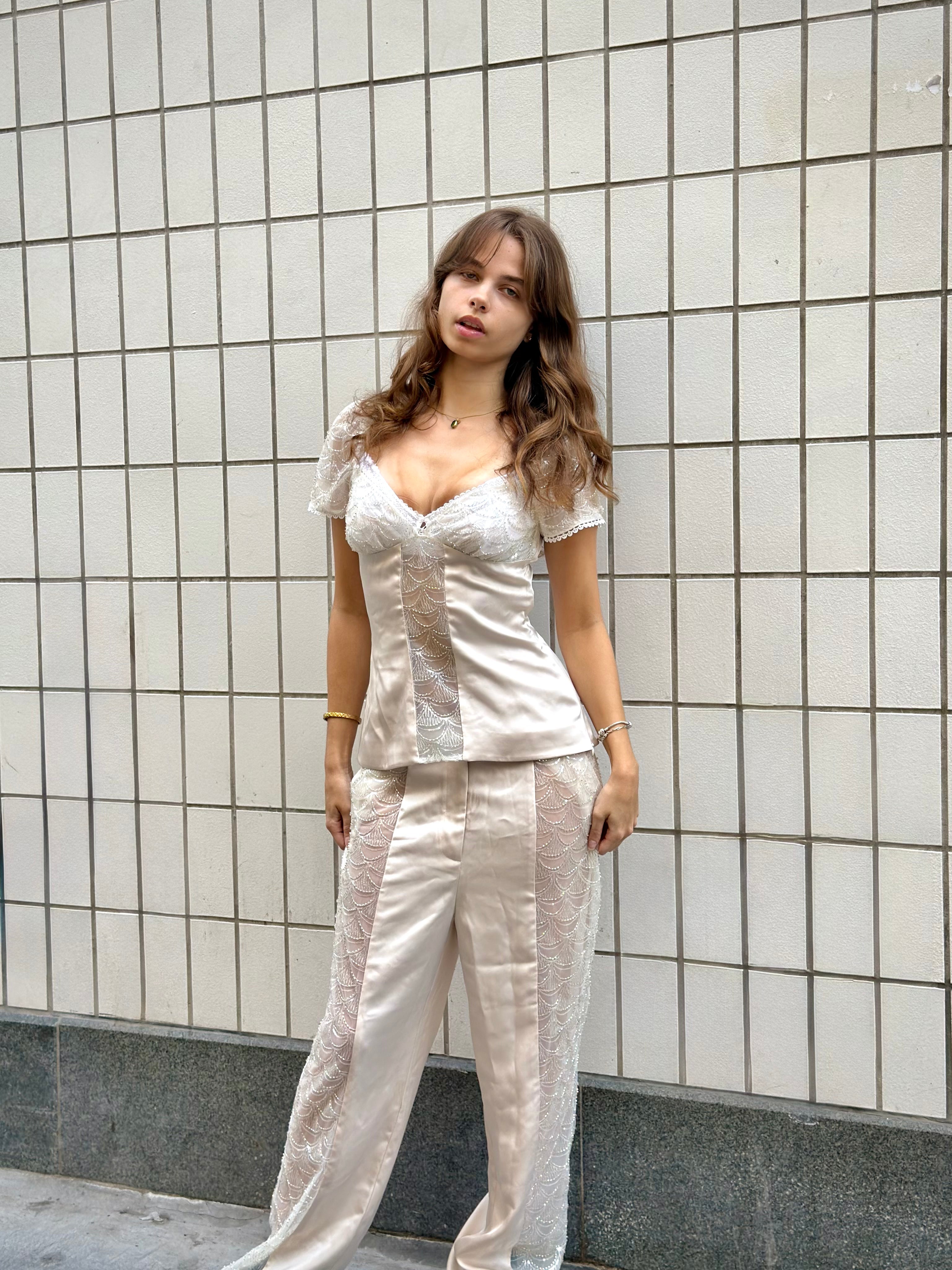 Bhaji pleated wide trouser